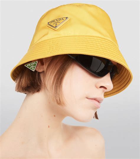 prada cream bucket hat|Prada re nylon bucket hat.